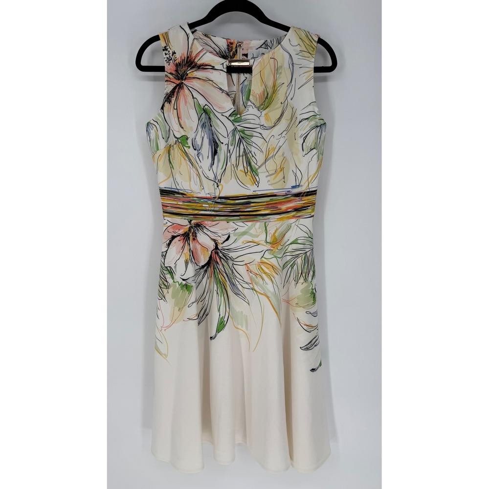 JOSEPH RIBKOFF FLORAL PRINT FIT & FLARE DRESS SIZE 8 | SPRING FLORAL WEDDINGβ
